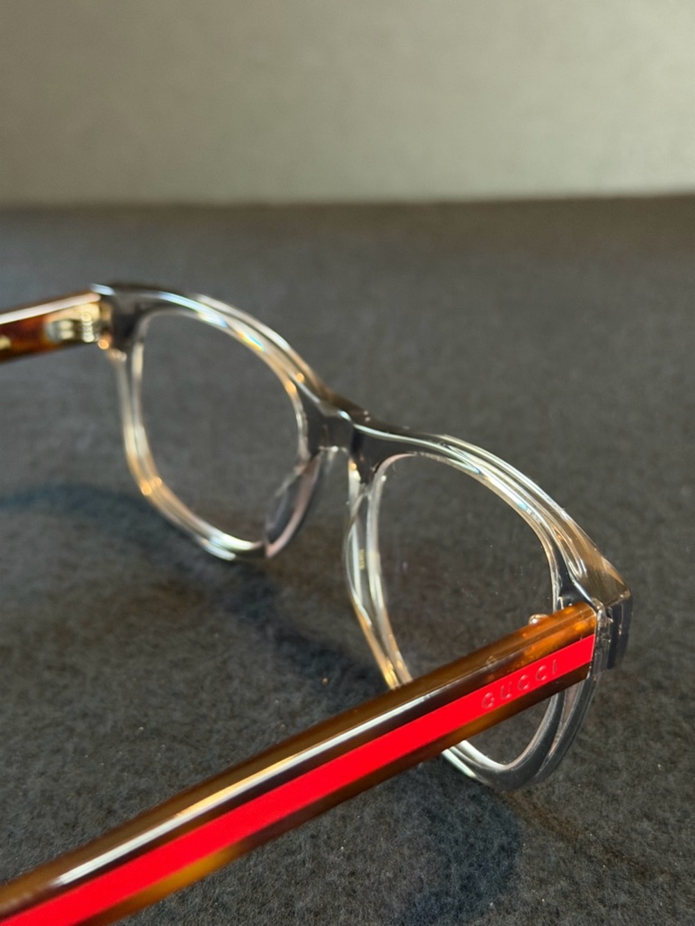 Gucci Clear Frame Glasses - Authentic Embossed - Picture 7 of 14